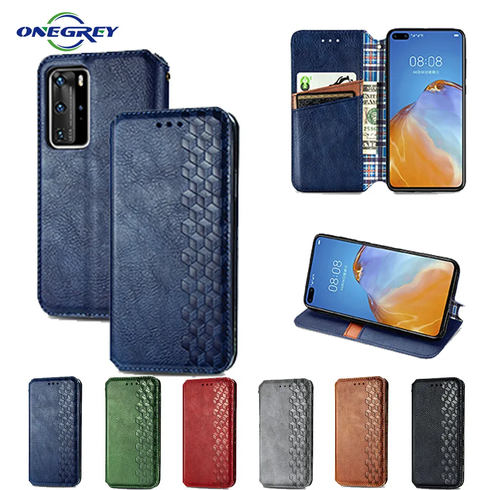 Кожаный чехол для Huawei P40 Lite Mate 40 Pro P Smart 2020 Y5P Y6P Y7P Y8P Y8S Nova 7 8 SE 3Plus Honor 30S 10X 9A 9S