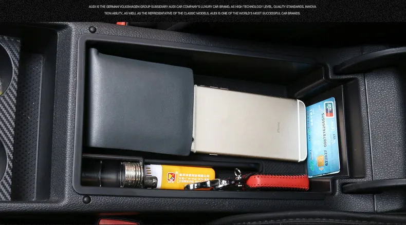 Ящик для хранения в подлокотнике автомобиля центральной консоли Организатор