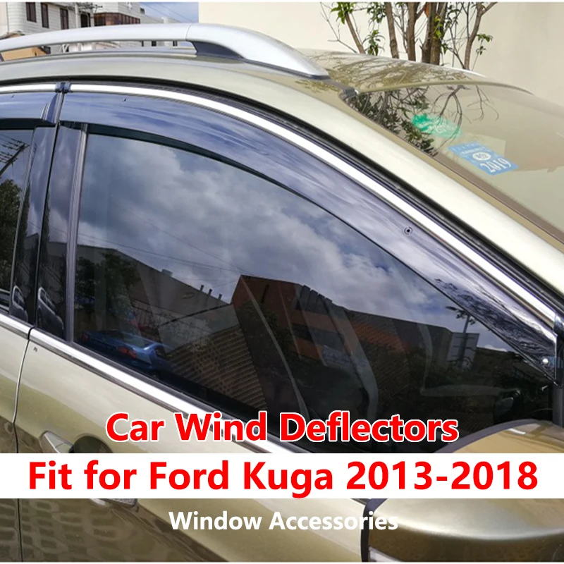

Автомобильные ветрозащитные укрытия для Ford Kuga 2014 2018 2016 2015 2017 2013, боковые двери, окна, дождевики, вентиляционные козырьки, аксессуары