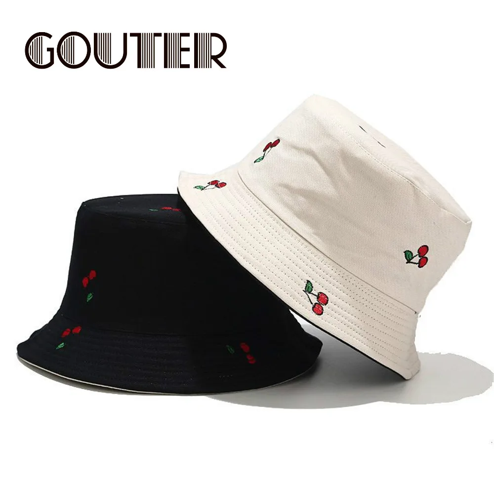 Панама с вышивкой GOUTER двусторонняя в стиле хип хоп|Мужская панама| |