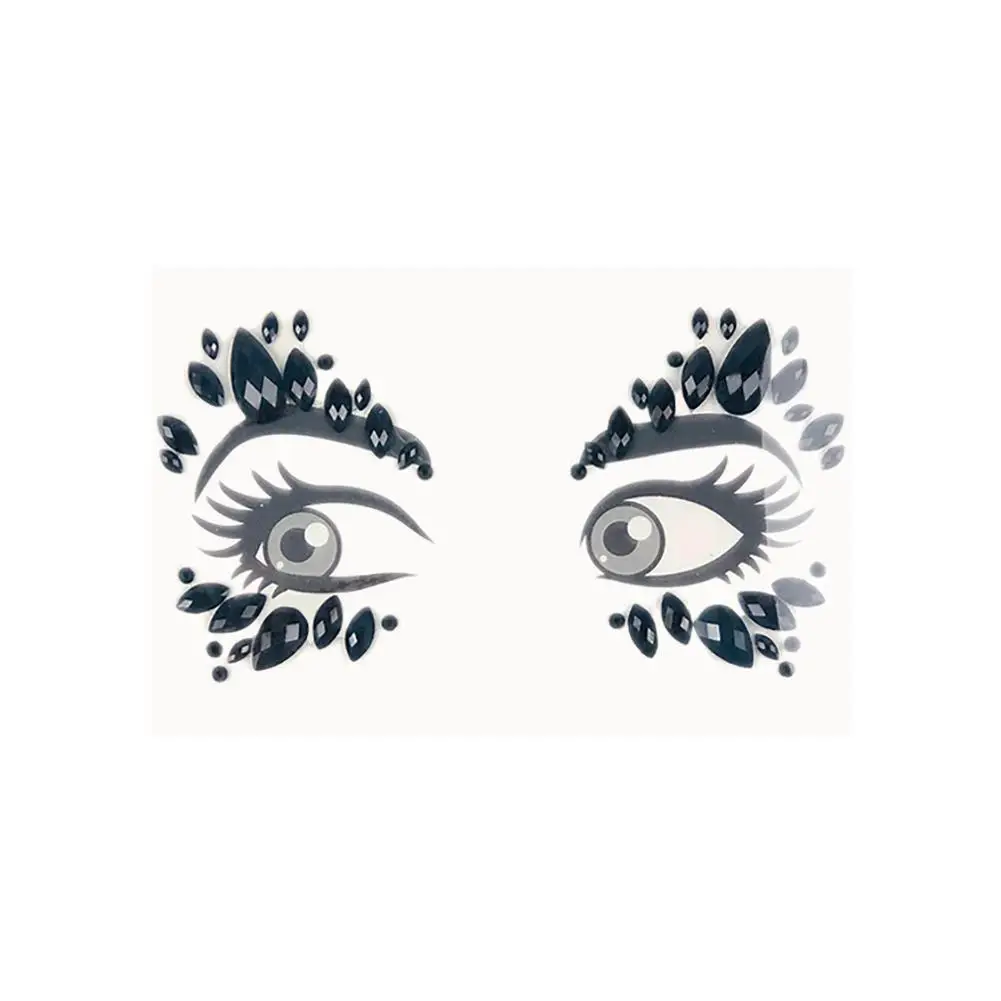 Музыкальный фестиваль лицо Алмазная наклейка зеленый полимерный бровей