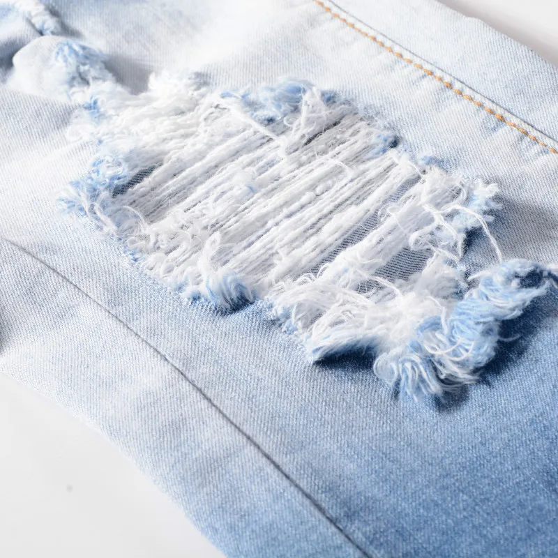 

Fashion Jeans For Men Blue Men Skinny Jeans Printed Jeans Men Plus Size 38 Hole Hip Hop Men Jeans Pants