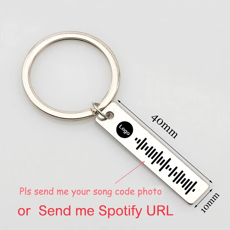 Персонализированные музыка Spotify брелок с кодом любимой песни Брелок Музыка