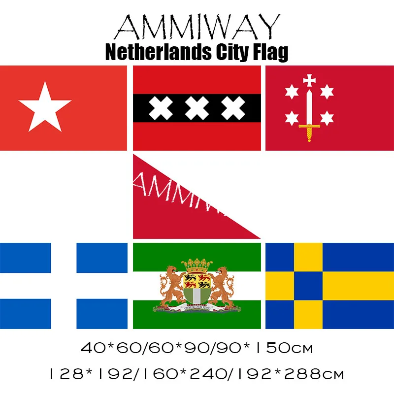 Флаг голландских Антильских островов AMMIWAY 150x90 см 3x5 футов 100D полиэстер