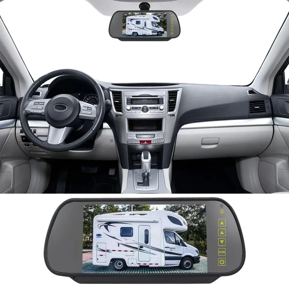 Скидка 1 шт., автомобильный тормоз светильник Камера заднего вида для парковки Камера монитор автомобиля Kit 7 дюймов Дисплей Pz707468 авто аксессуары