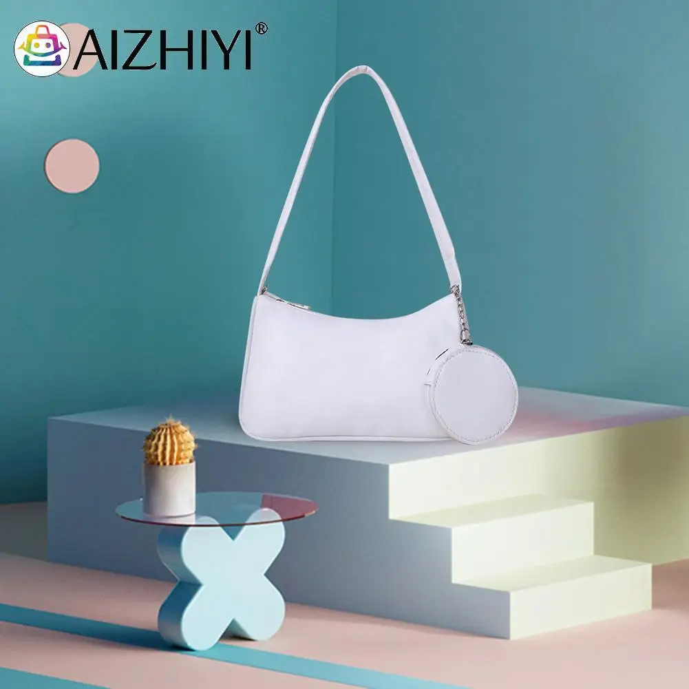 

2pcs Fashion Women Casual Composite Bags PU Solid Color Round Purse Underarm Bag Women Round Tote Shopping Handbags