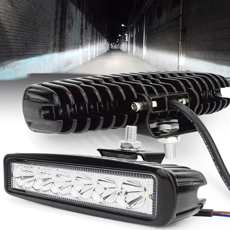 

6 Led Auto Led Verlichting Drl Spotlight Hoge Heldere Waterdichte Auto Offroad Suv Truck Koplampen Rijden Lamp 18W
