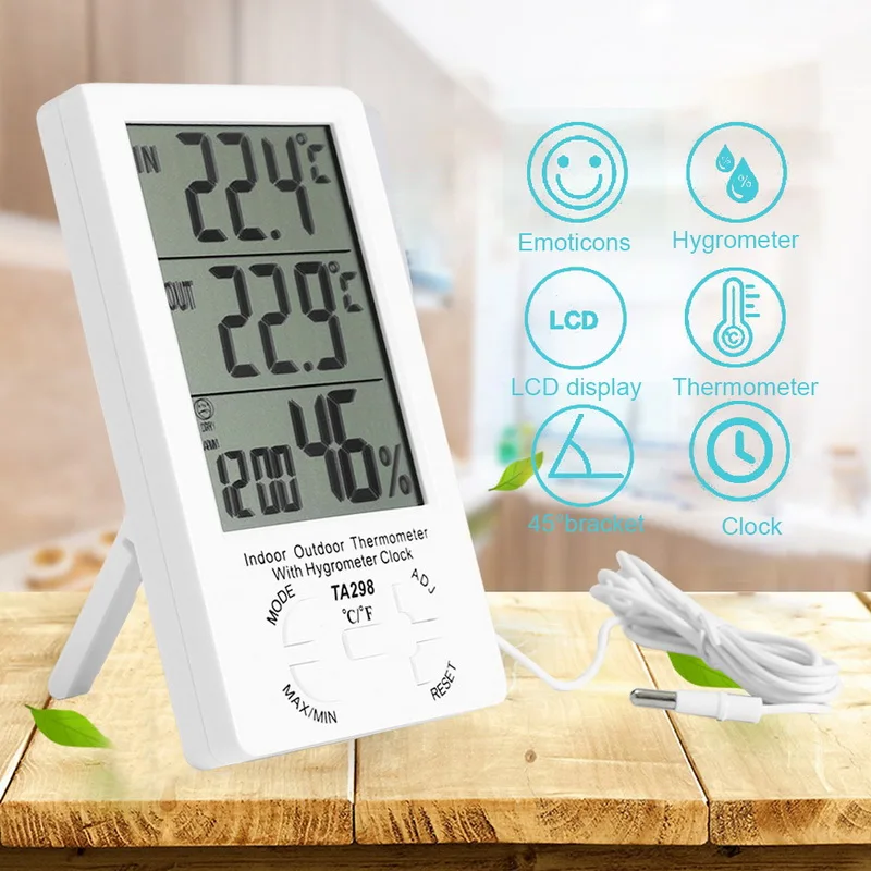 Мини-термометр гигрометр электронный измеритель температуры и влажности для
