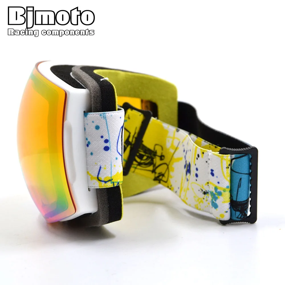 BJMOTO новые ветрозащитные очки, лыжные очки, защита UV400, пылезащитные снежные очки для мужчин и женщин, мотоциклетные лыжные очки для сноуборда и лыж