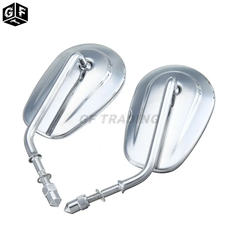 1 пара мотоциклетное хромированное металлическое зеркало заднего вида для Harley Road
