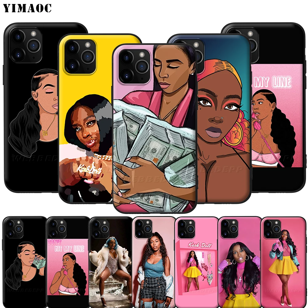 Мягкий силиконовый чехол YIMAOC Kash Doll для iPhone 12 Mini 11 Pro XS Max XR X 8 7 6 6S Plus 5 5S SE|Бамперы| |