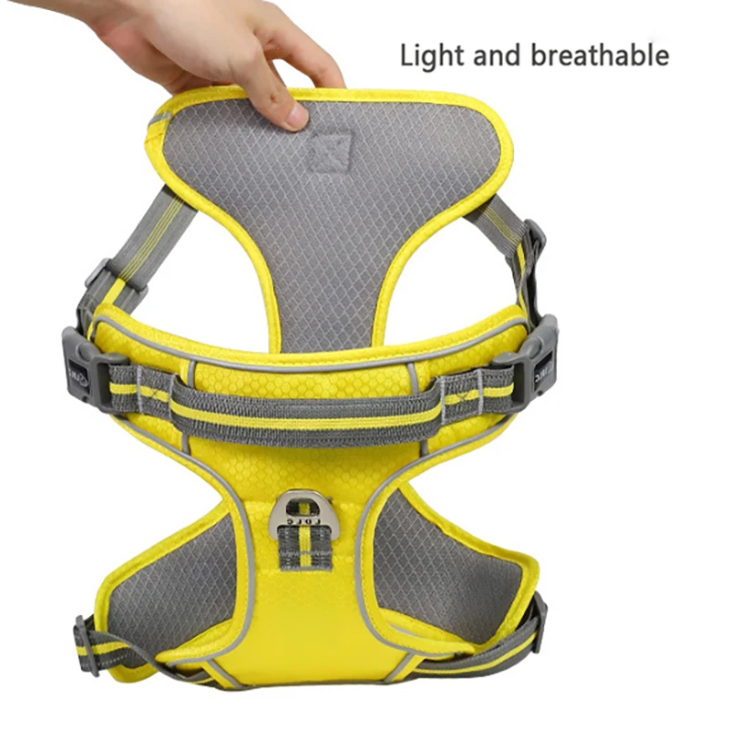 Pet Reflective Nylon Dog Harness No Pull Adjustable Medium Large Naughty Vest Safety Vehicular Lead Walking dog accessories | Дом и сад