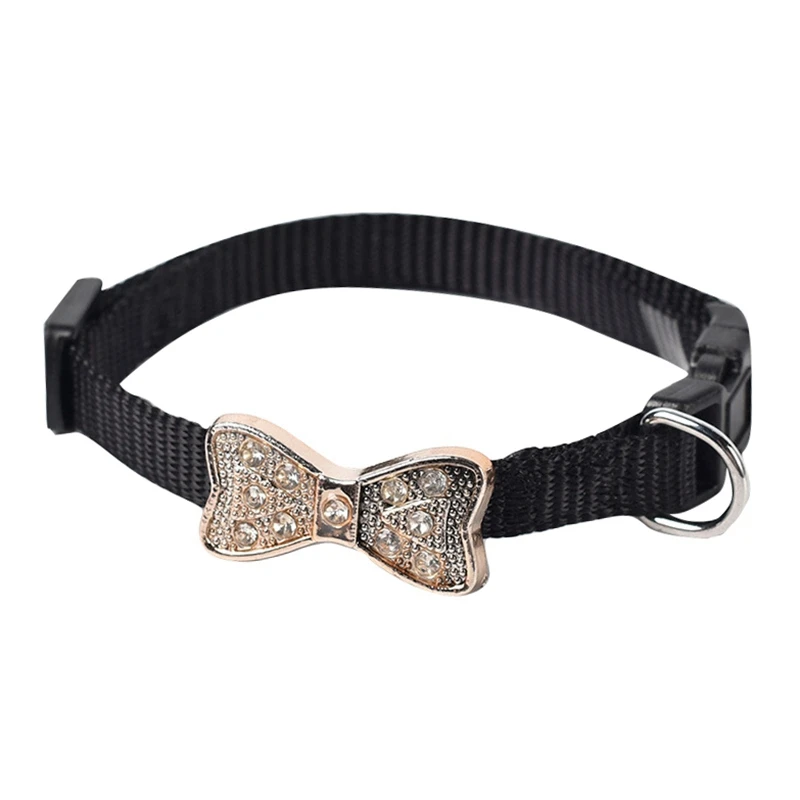Лидер продаж для питомца собаки ошейник кота Регулируемый бант Стразы щенок