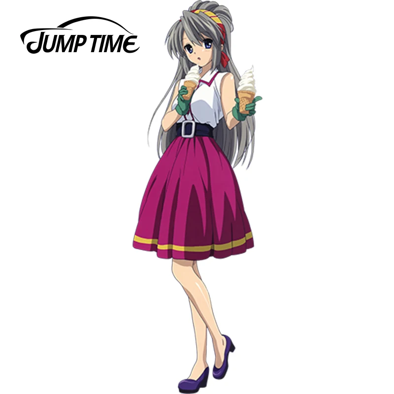 

Автомобильная наклейка JumpTime для красивой девушки, 13 см x 4,3 см, аниме Tomoyo, наклейка на окно, 3D стильные аксессуары для автомобиля