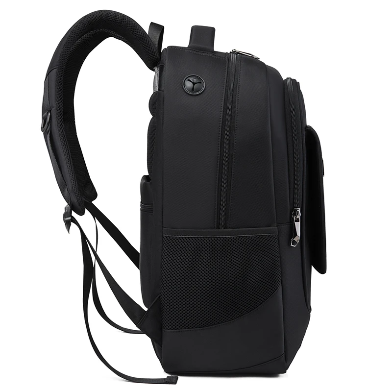 Водонепроницаемый однотонный большой рюкзак мужские сумки для ноутбука Черный