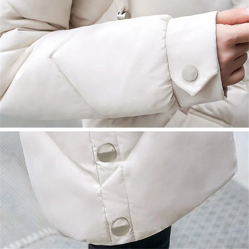 

2020 New Parkas Winter Jacket Women Long Coat Fur Collar Hooded Overcoat Thick Warm Cotton-padded Jackets Female Parka Outwear