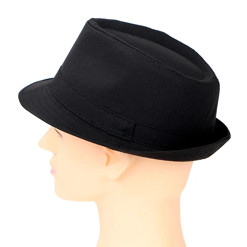 Классическая фетровая шляпа Мужская модная Осенняя черная однотонная