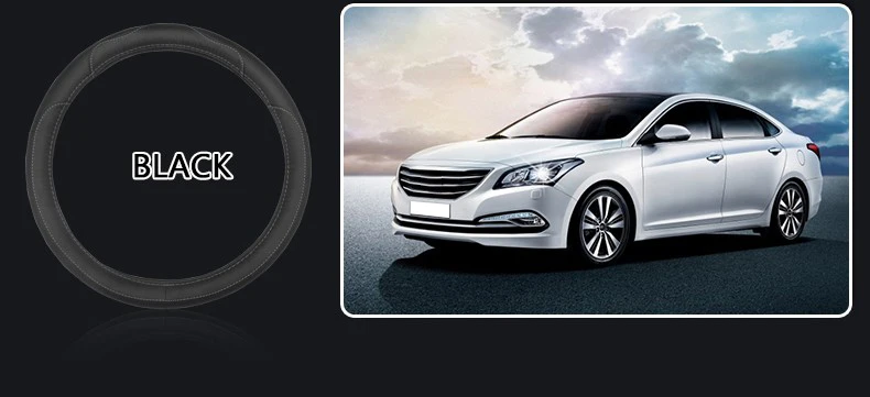 Кожаный Автомобильный чехол на руль для hyundai Tucson IX35 I30 Solaris Elantra акцент, Гетц Santa Fe I20 авто аксессуары