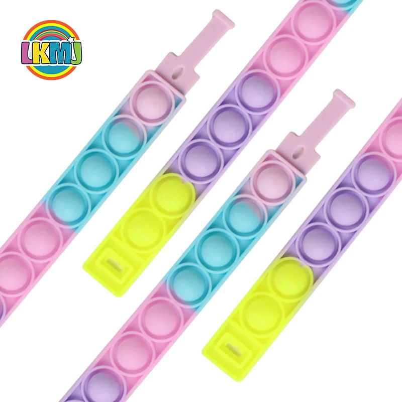 

Discolor Sensory Bracelet Push Bubble Simple Dimple Wristband Fidget Toys Anti Stress Reliever Fidget Toys Popite Adult Kids New
