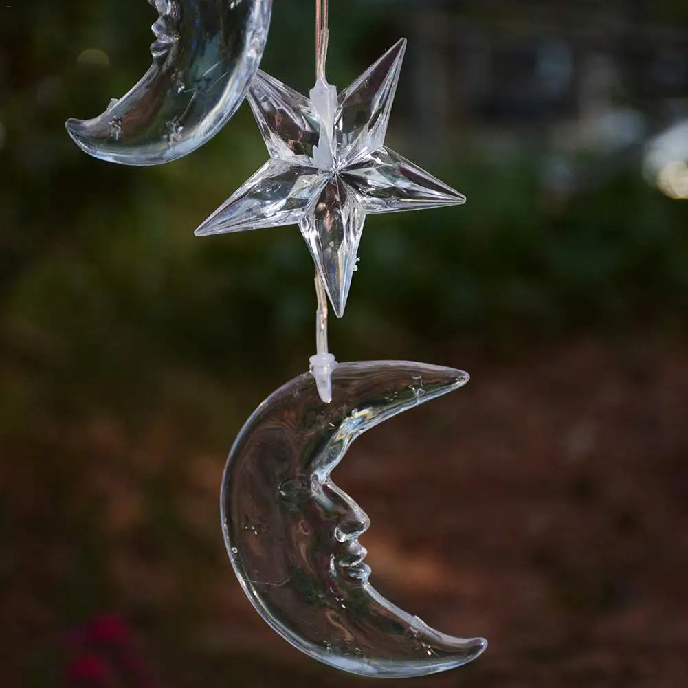 Наружный светодиодный светильник на солнечной батарее солнечный с Луной звездой