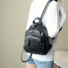 Женский простой однотонный кожаный рюкзак, школьная сумка, многофункциональная модная вместительная сумка, 2021 Новый