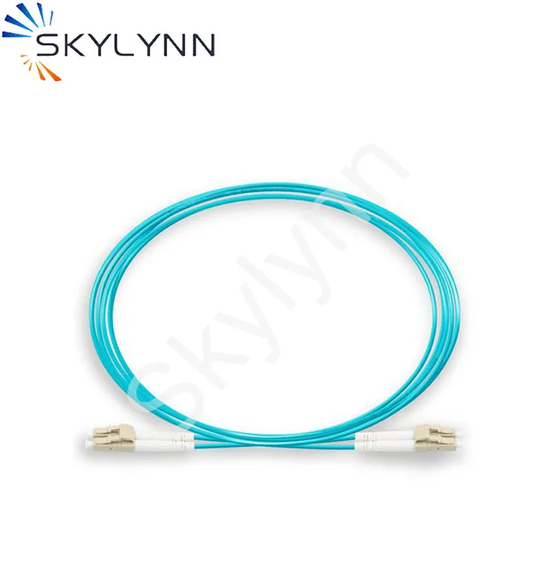 Promotion 2 Meter LC/UPC-LC/UPC 10G Duplex 3.0MM OM3 Fiber Optic Patch Cord WIth LSZH Aqua Jacket |