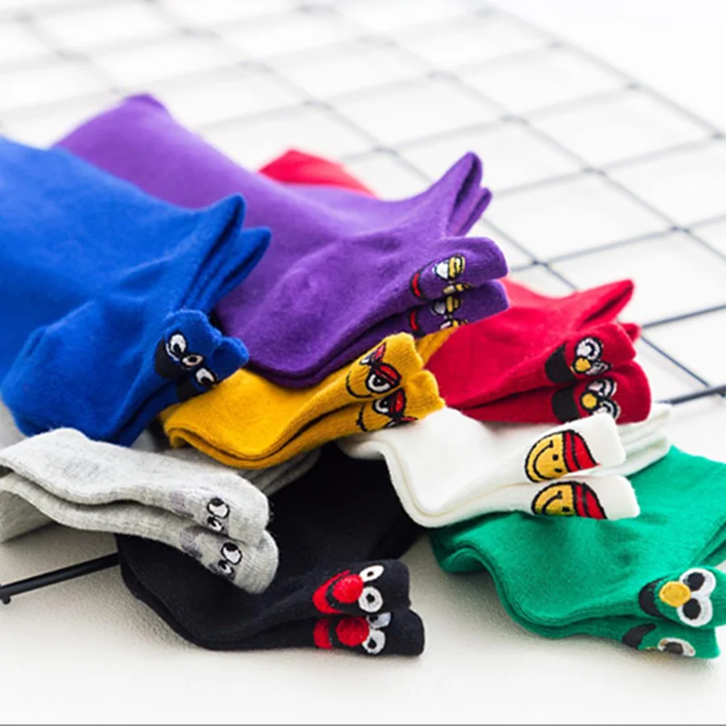 Новинка 2019 носки лодочки унисекс карамельных цветов Необычные милые Мультяшные