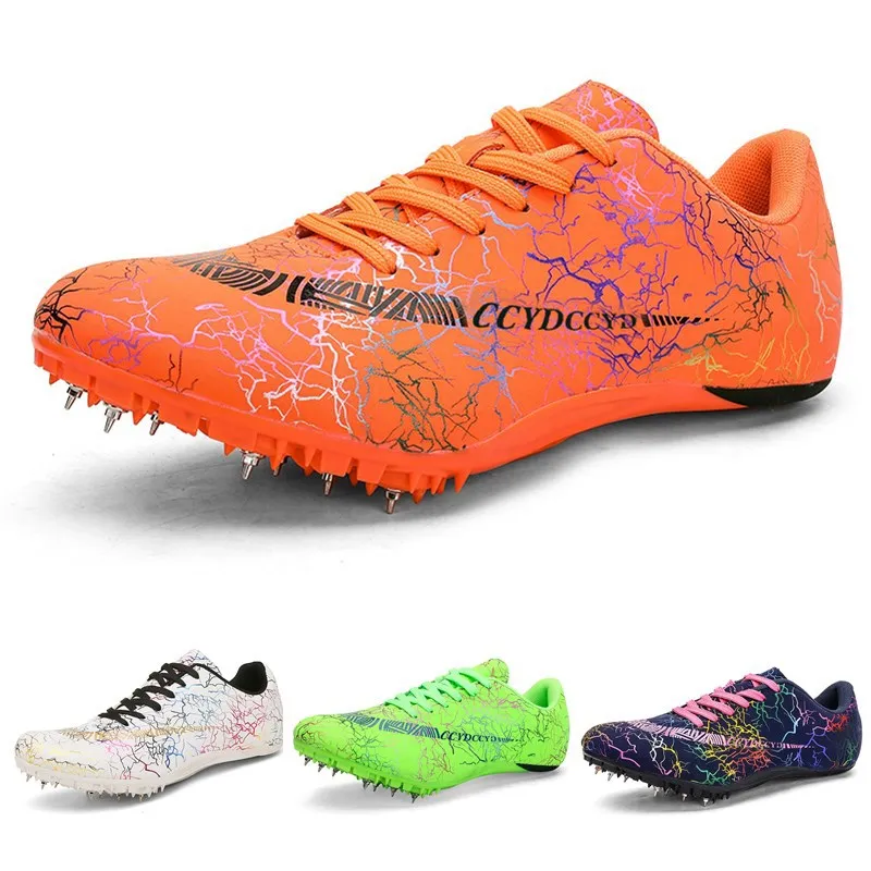 Sprint Track Field Shoes Men Outdoor Sport Athletics Spikes for Running Women Ladies Lightweight Training Nail Shoes Sneaker