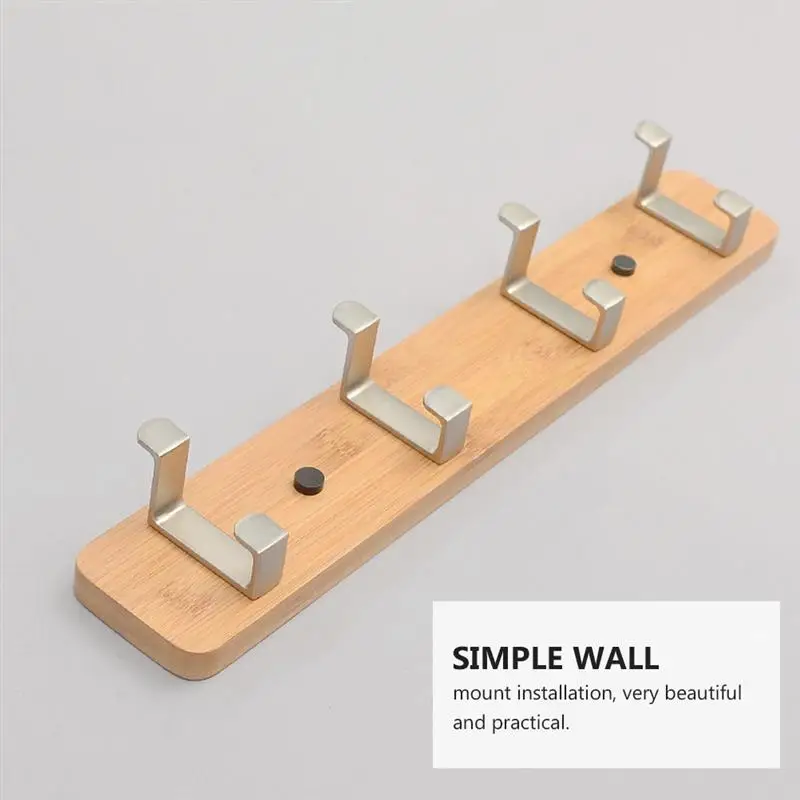 Настенная вешалка для пальто 1 комплект крючок одежды деревянный шляпы спальни