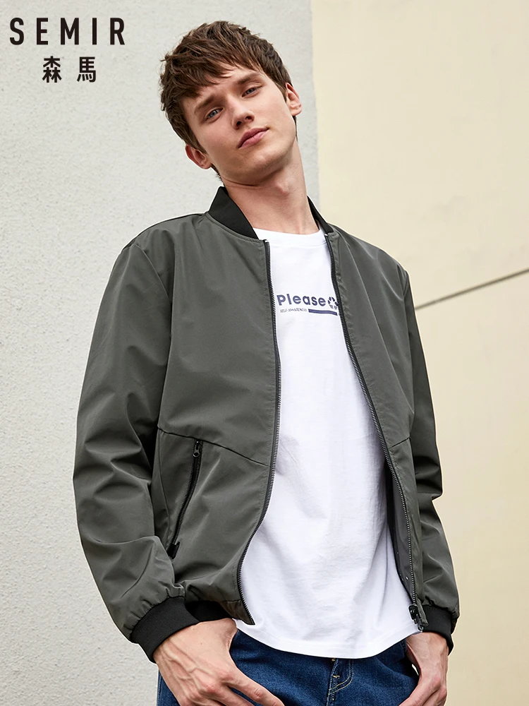 Semir новая куртка для мужчин в Корейском стиле пилота 2019 бейсбольная форма с