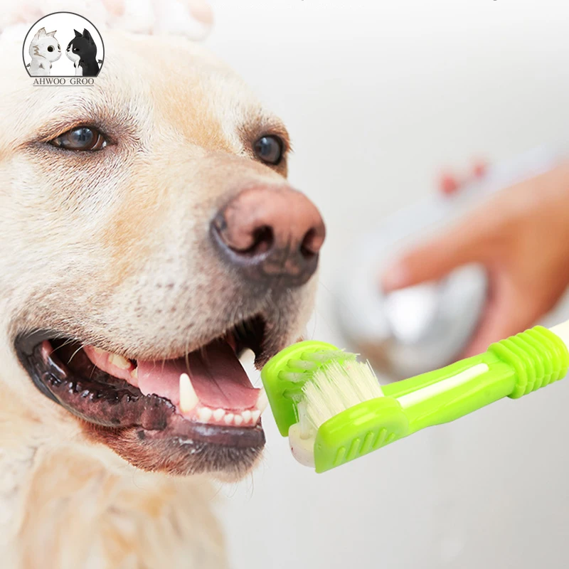 

Three-Head Pet Toothbrush Multi-angle Toothbrush Cleaning Dog Cat Mouth Bad Breath Tartar Teeth Care Pet Clean Grooming Supplies