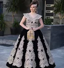 Роскошные традиционные черные вечерние платья-Кафтан для невесты с жемчугом и бисером, бархатные женские платья для выпускного вечера, наряды для вечеринки