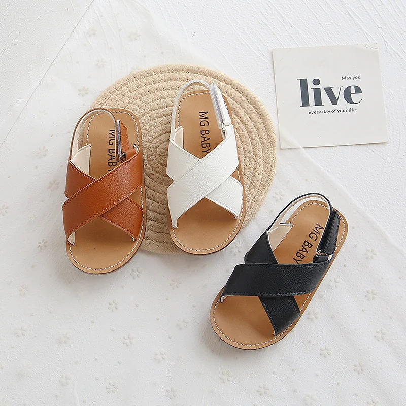

Children boys girls sandals 2021 will see children beach shoes children fashion cross-strapped anti-slimperry soft new hot