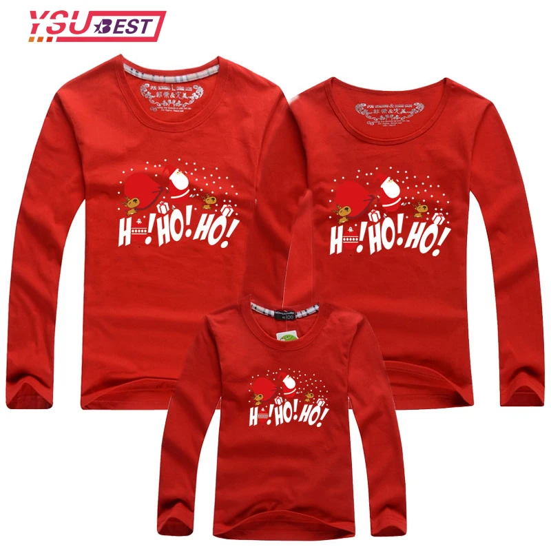 

Christmas Family Matching Outfits Clothes Dad Mom Baby Long Sleeve TShirt Clothing Mother Daughter Father Son Mommy and Me Shirt