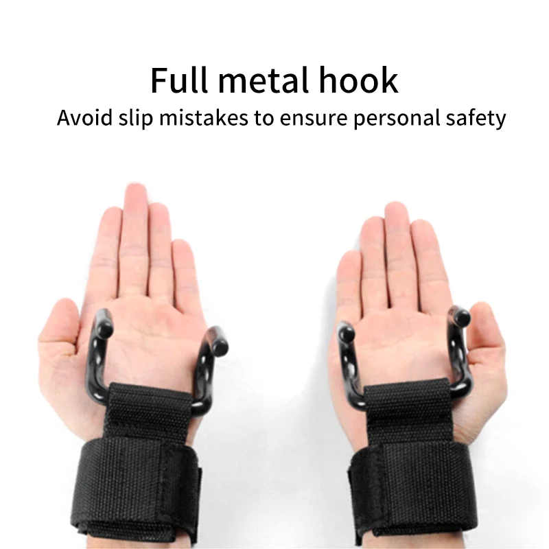 

1 Pair Steel Hook Grips Accessory Practical Training Gym Grips Straps Wrist Support Weights Power Steel Hook Grips Equipment