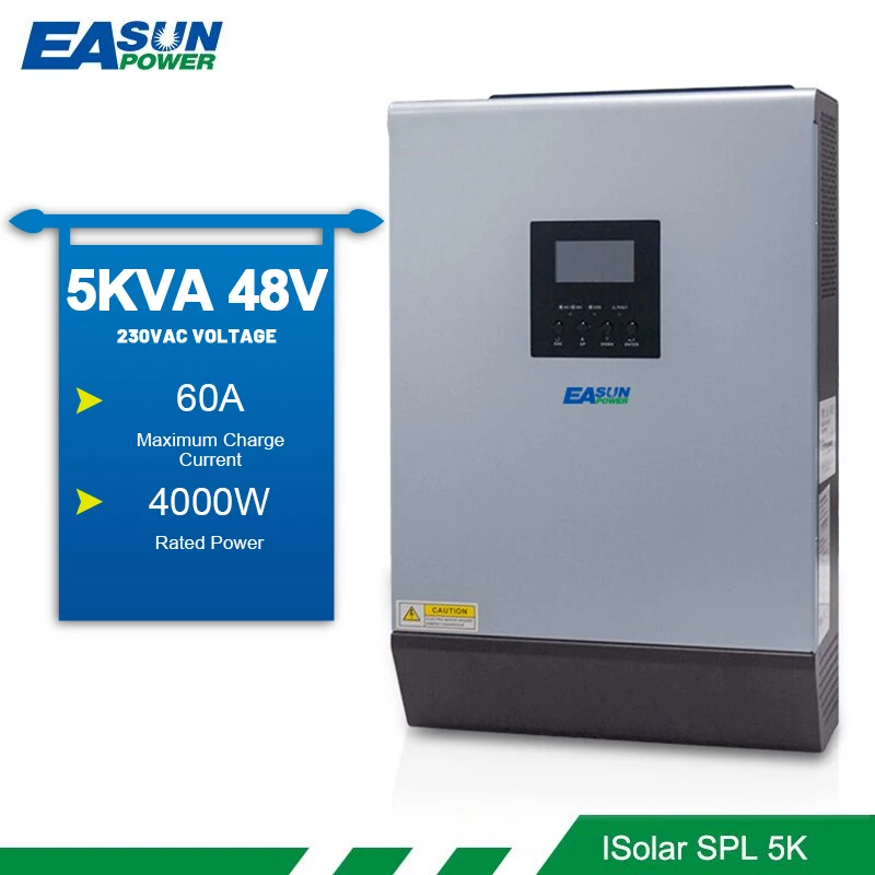 Источник питания EASUN солнечный инвертор 5KVA 4000W 48V 220v 50/60HZ Pure Sine Wave встроенный PWM 50A