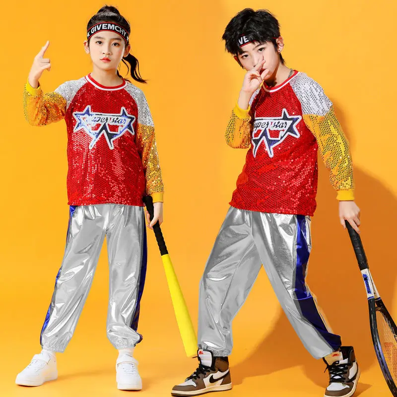 Новый детский костюм для современных джазовых танцев в стиле хип-хоп мальчиков и