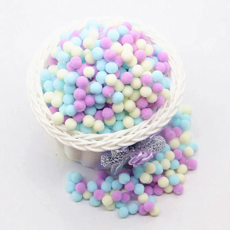 Мини помпон 8 мм помпоны понпон разноцветные ремесла товары сделай сам для