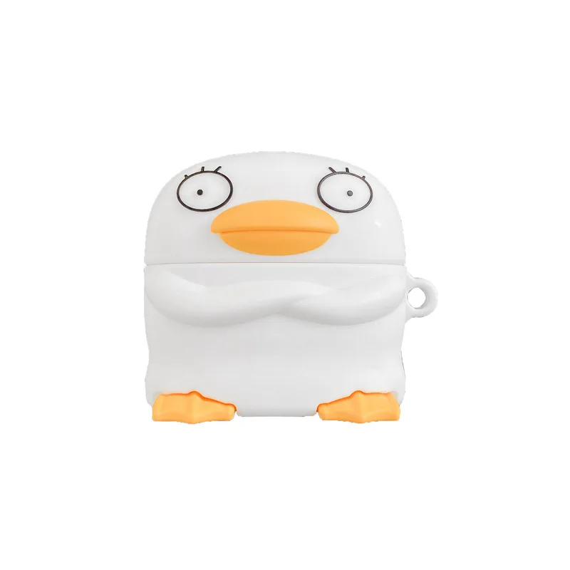

Case for AirPods Pro Cute Cover Silicone Bluetooth Earphone Protective Case for Apple Air Pods 1 2 with Keychain Foolish Duck
