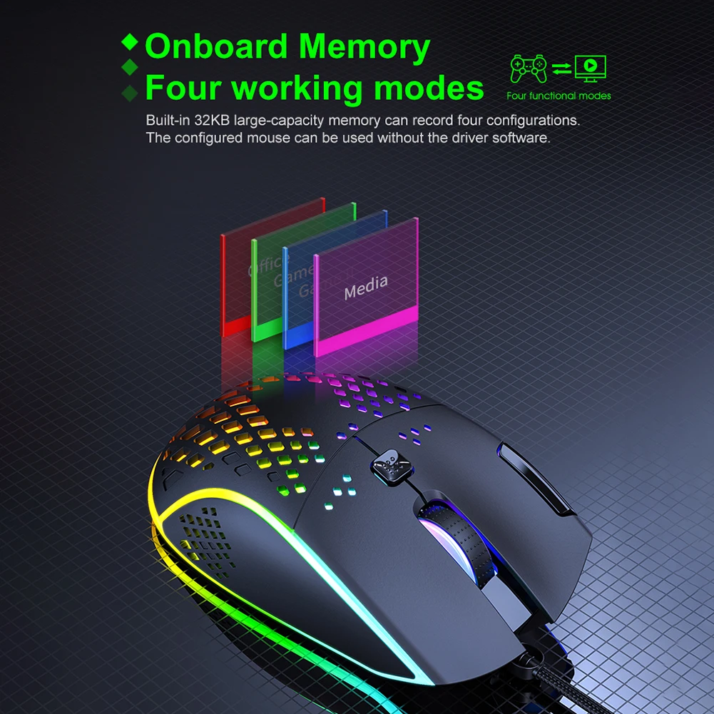 IMICE T97 USB Wired Gaming Computer Mouse Rechargeable 7200DPI Adjustable with RGB Breathing Light for Laptop PC Gamer Mice | Компьютеры и