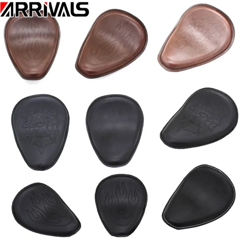 Коричневая Кожаная Весенняя подушка на сиденье водителя мотоцикла для Harley Honda