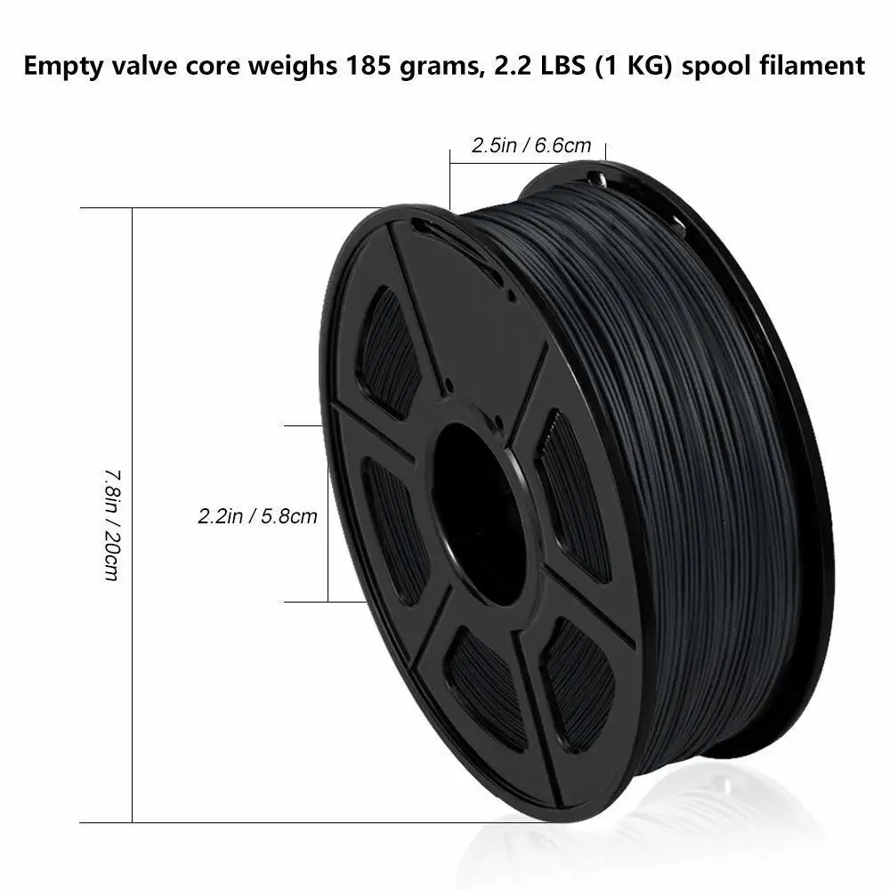 SUNLU PLA Carbon Fiber 3D Filament 10 rolls/set Hardness PLA Carbon 3D Printer Filament Black Color