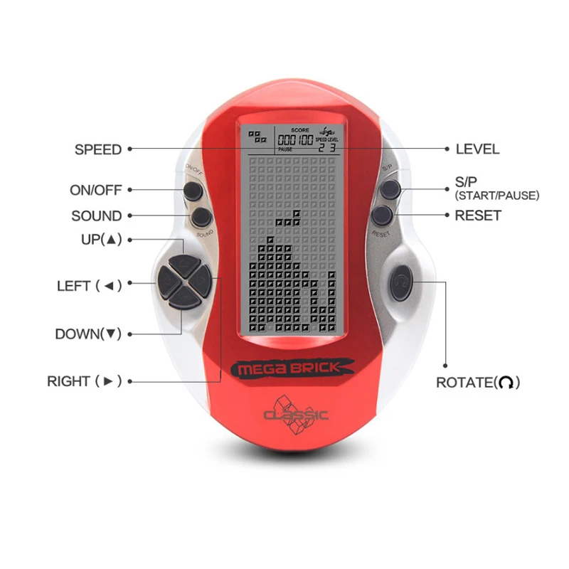Портативная электронная игровая консоль ретро Классический Тетрис детские