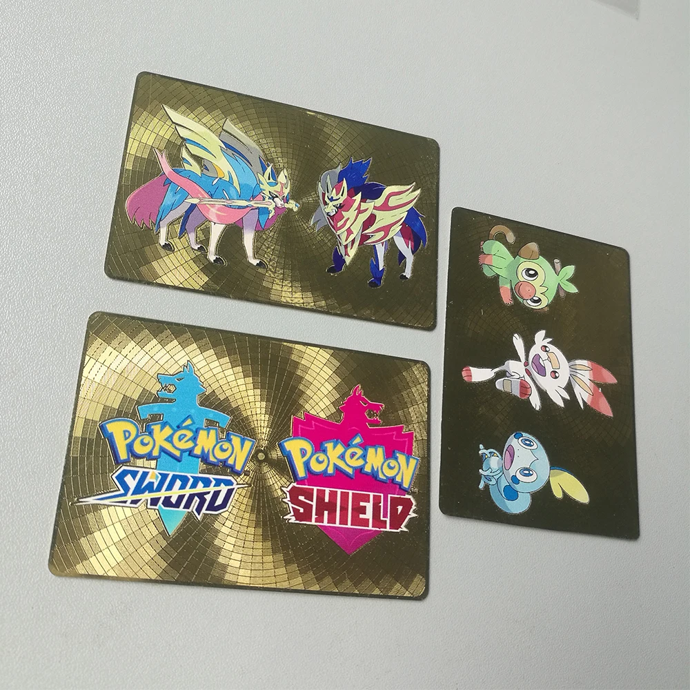 

Покемон-карта PTCG, металлические вспышки, золотые карты, коллекция, игровой меч TCG, щит, скорбанни, канавок, собль, фигурка, памятная карта