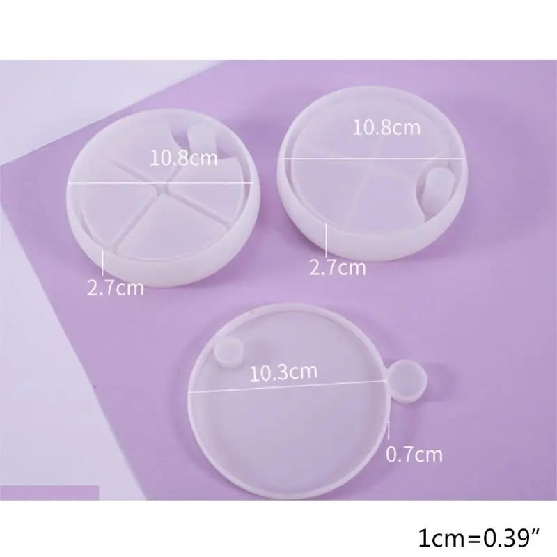 

13MC Crystal Epoxy Resin Mold Rotating Overlapping Multi-layer Jewelry Box Mould Tool