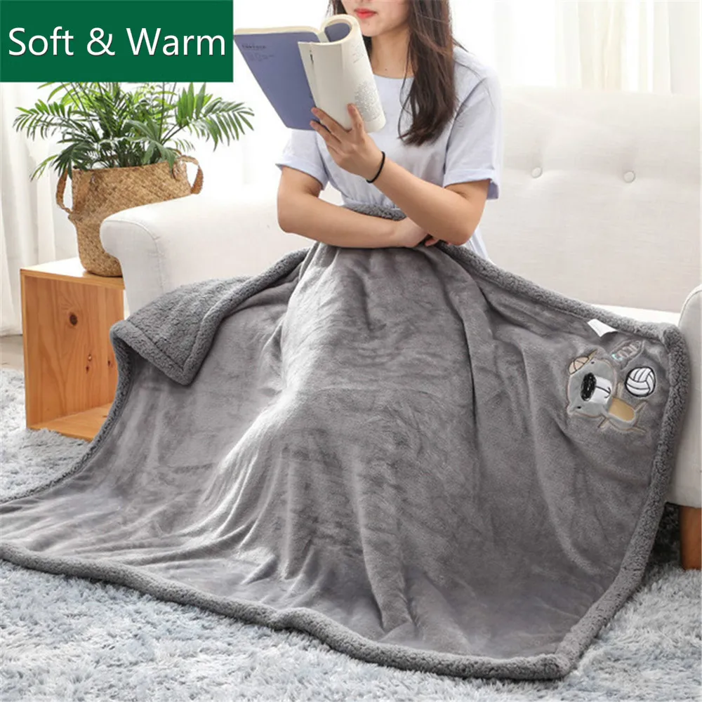 Одеяло Фланелевое Двухслойное для новорожденных дышащий теплый флисовый плед