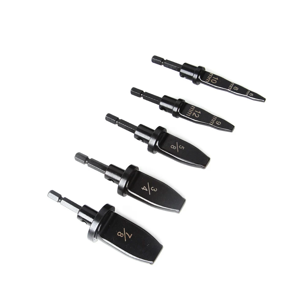 

5pcs Drill Bit Bearing Steel Support Swaging Tool Set Repair Professional Pipe Expander Tube Hex Handle Air Conditioner Metric