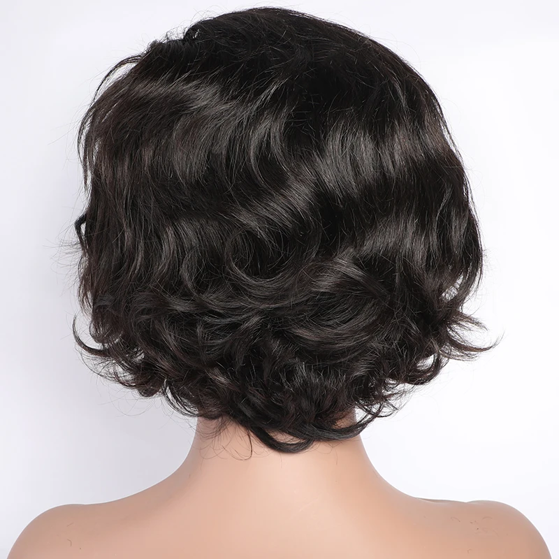 Парик из человеческих волос Pixie Cut короткий парик Alibele с фронтальным кружевом 150%