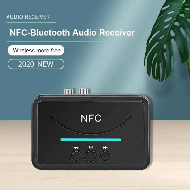 

NFC Wireless Bluetooth 5.0 Audio Receiver 3.5mm Jack AUX + 2 RCA Audio Stereo Adapter BT200 For Television RCA Type