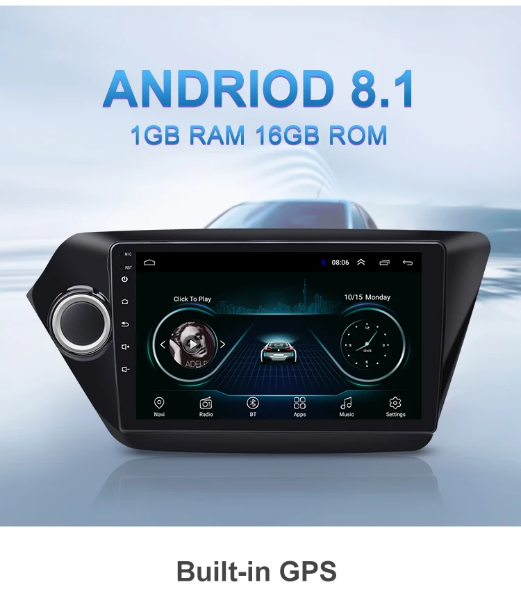 Автомобильный мультимедийный плеер для KIA RIO 3 4 2Din Android 9,0, автомагнитола, стерео 2010-, навигация, Авторадио, gps, магнитофон, K2, Wifi